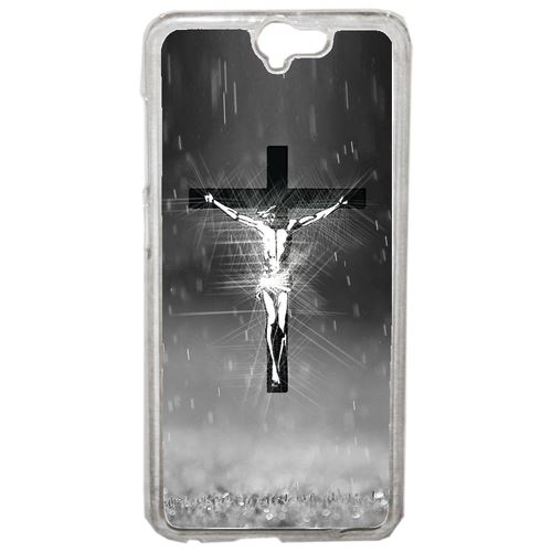 Coque Jésus Croix Noir Et Blanc Compatible One A9 Transparent
