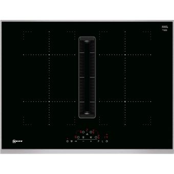 Neff N 70 T47TD7BN2 - Table de cuisson à induction - 4 plaques de cuisson - Niche - largeur : 56 cm - profondeur : 49 cm - classe B - noir/acier inoxydable - avec garnitures en acier inoxydable avec évacuation par aspiration (extraction et recirculation