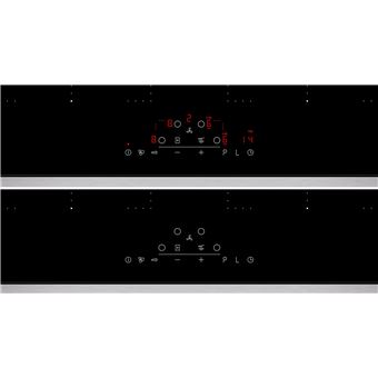 Neff N 70 T47TD7BN2 - Table de cuisson à induction - 4 plaques de cuisson - Niche - largeur : 56 cm - profondeur : 49 cm - classe B - noir/acier inoxydable - avec garnitures en acier inoxydable avec évacuation par aspiration (extraction et recirculation