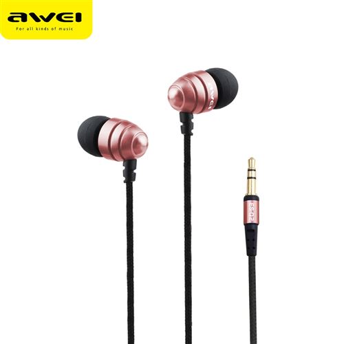 awei es - q2 3,5 mm plug stéréo musique écouteurs, casques