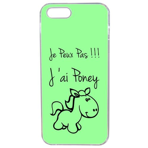 Coque Citation Poney Vert Compatible Iphone 5s Transparent