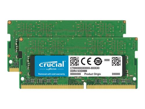 Crucial CT2K16G4SFD8266 32Go DDR4 2666MHz module de mémoire - modules de mémoire (32 Go, 2 x 16 Go, DDR4, 2666 MHz, 260-pin SO-DIMM)