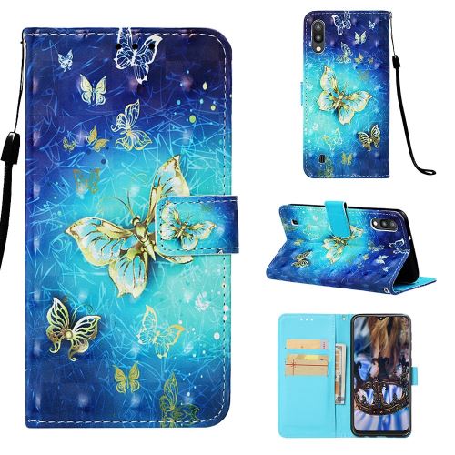Etui en PU impression de motifs motif papillon pour votre Samsung Galaxy M10