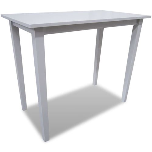 Vidaxl Blanc Table De Bar En Bois