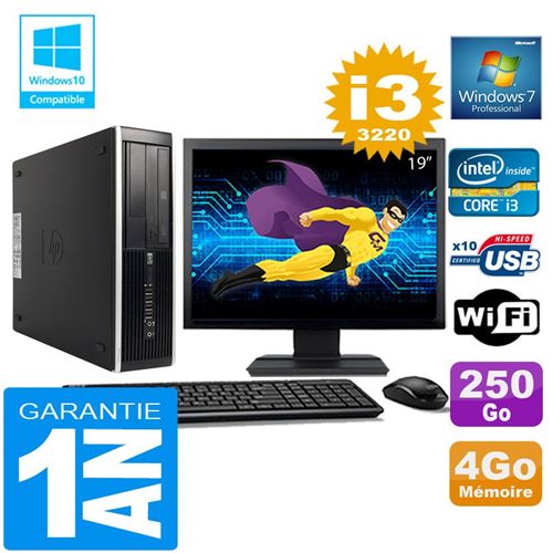 Acheter Pc hp compaq 8300 sff core i3-3220 ram 4go disque 250 go wifi w7 ecran 19' État correct - 179,00 € Pc hp compaq 8300 sff core i3-3220 ram 4go disque 250 go wifi w7 ecran 19' État correct - Hewlett-Packard reconditionné disponible sur Fnac