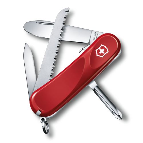 Victorinox Junior 09 Rouge Enfant 2.4213.SKE - Couteau Suisse de Poche 85 mm - 8 Fonctions