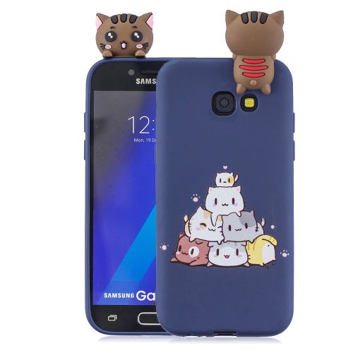 Coque en TPU impression de motifs de poupées mignonnes en 3D chat pour votre Samsung Galaxy J4 Plus