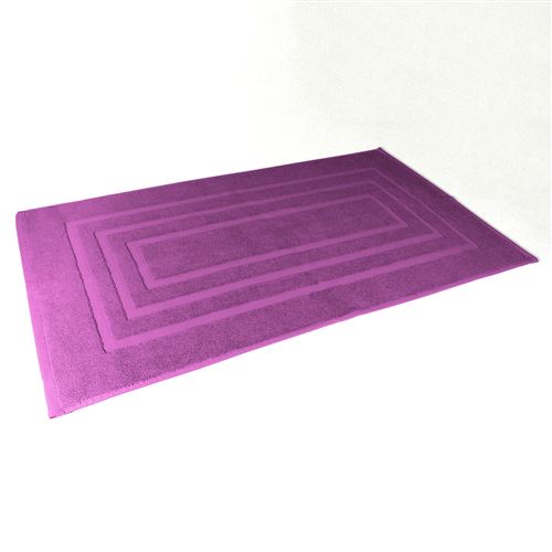 Tapis de bain 50 x 85 cm eponge unie vitamine Prune