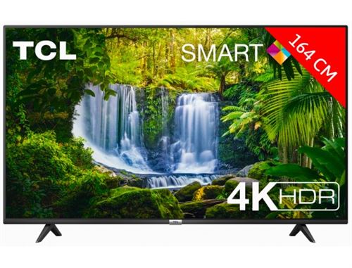 TCL 65P610 - Classe de diagonale 65" (64.5" visualisable) - P610 Series TV LCD rétro-éclairée par LED - Smart TV - Smart TV - 4K UHD (2160p) 3840 x 2160 - HDR - noir