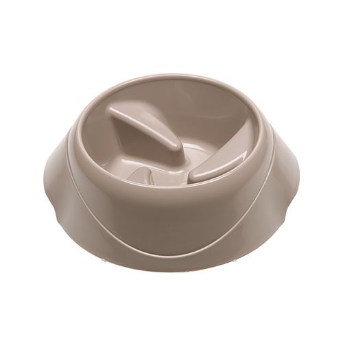 Comparer les prix de Ferplast Écuelle anti-glouton pour petits chiens en plastique Magnus Slow Small, 0,5 litres, plastique anti-dérapant Taupe