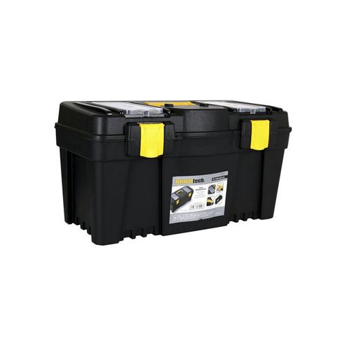 Boîte à outils avec compartiments Bricotech Noir Jaune (59,7 x 28,5 x 32 cm)