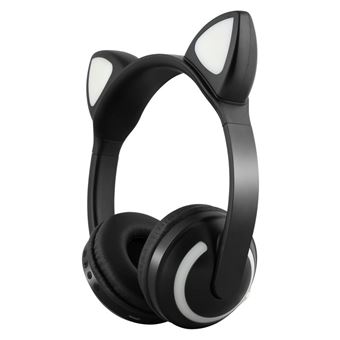 21 79 Sur Casque Oreille De Chat Seven Color Illuminated Stereo Bluetooth Noir Ecouteurs Achat Prix Fnac