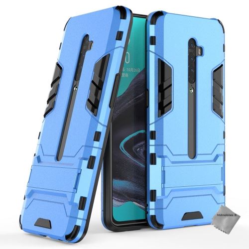 Housse etui coque rigide anti choc pour Oppo Reno 2 avec verre trempe - BLEU CLAIR