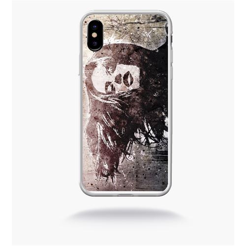 Coque creative art souviens toi compatible apple iphone x bord transparent