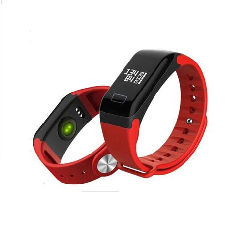 Montre Bracelet Intelligente Etanche pour Sports et Loisirs SF-F1 plus (Rouge)