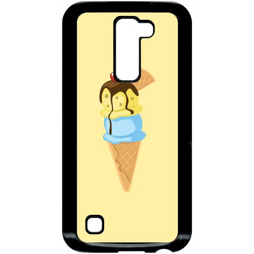 Coque Lg K10 Modele K420n Glace Cornet Jaune