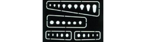 Ovale Und Längliche Abdeckungen Gravierschablone- 1:72e - Eduard Accessories
