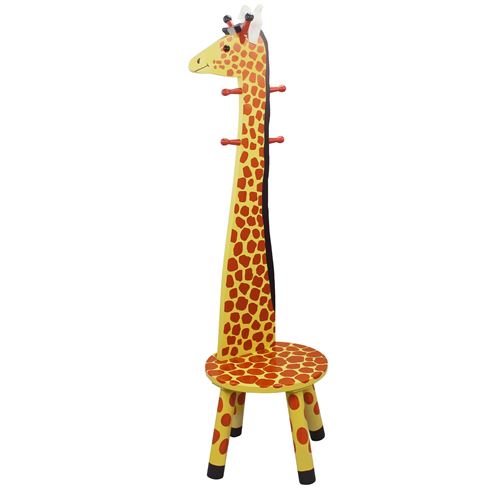Tabouret Girafe à haut dossier avec Porte manteau