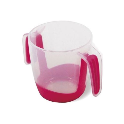 mill'o bébé tasse d'apprentissage a anses - ergonomique - bi-matiere - rouge - 22 cl