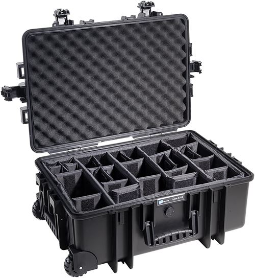 B&W International Type 6800 Mallette avec Insert Amovible pour Appareil Photo Noir