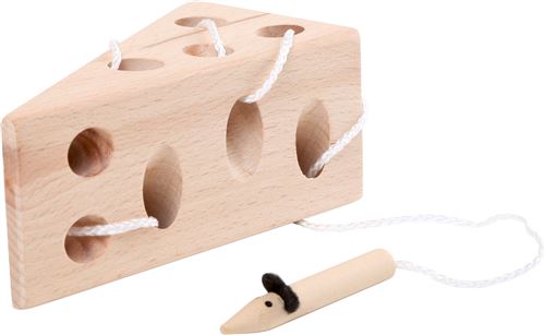 Small Foot Jeu d'association fromage et souris brun clair 12 x 5 x 5,5 cm