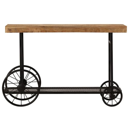 vidaXL Table console Bois massif de manguier 115 x 36 x 76 cm