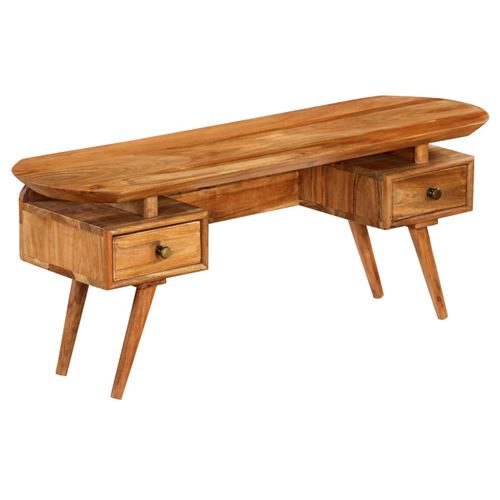 vidaXL Meuble TV Bois d'acacia massif 115 x 35 x 46 cm