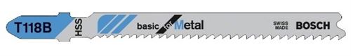 Lame De Scie Sauteuse T118 B Basic For Metal 5 Pièces - Bosch - 2608631014
