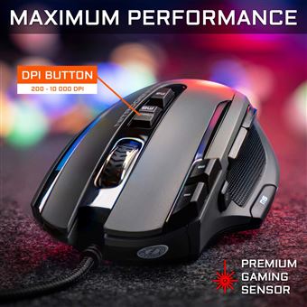 Souris gaming filaire The G-Lab Kult Nitrogen Core Noir