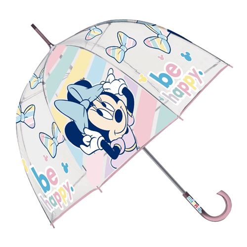 Disney parapluie pour enfants Minnie Mouse fibre de verre transparent
