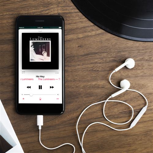 Écouteurs filaires HOCO avec microphone M9 Lightning pour iPhone / Blanc