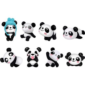 KLOROFIL Ensemble de figurines 4 personnages famille «Panda»