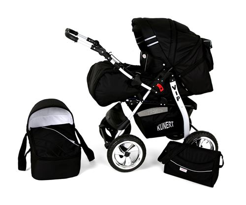 Poussette / Landau combiné 2en1 multifonctions bébé enfant 0-36m avec équipement Roues en mousse Volver