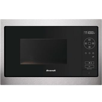 Brandt BMS7120X - Four micro-ondes monofonction - intégrable - 26 litres - 900 Watt - noir/inox