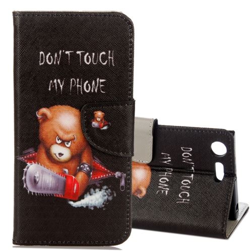 Sony Xperia XZ1 Housse Etui Cuir PU Ourson ALS49355