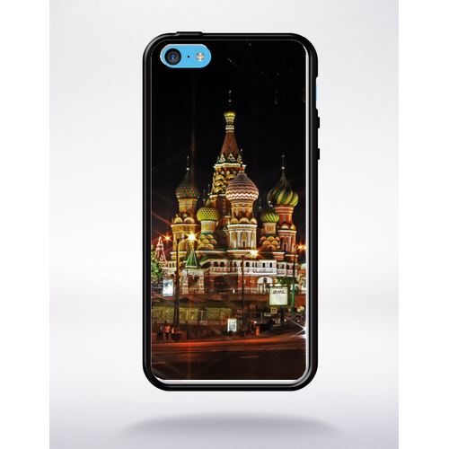 Coque Moscou Compatible Apple Iphone 5c Bord Noir Silicone