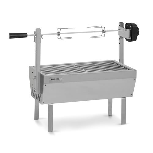 Barbecue Pour Poulet - Klarstein Sauenland Mini - Broche Pour Poulet - Moteur 4W - Rôtissoire - Charge Max. 12Kg - Acier Inoxydable