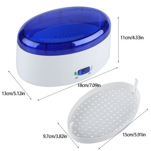 Boîte de nettoyage à ultrasons, nettoyeur de lunettes Boîte de nettoyage  universelle Petits objets Portable