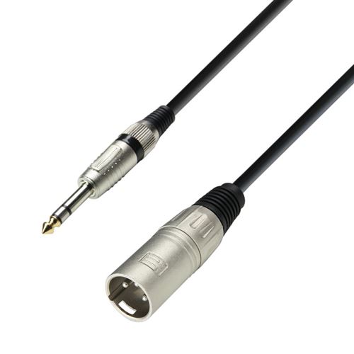 Adam Hall - K3bmv1000 - Câble Micro Xlr Mâle Vers Jack 6,35 Mm Trs Stéréo - 10.00 M