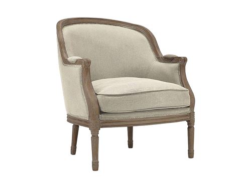 Fauteuil en lin ALIENOR - Beige