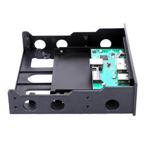 Panneau Extension Lecteur De Disquettes 3,5 Pouces, Interface USB3.1 / Type C + Double Lecteur USB3.0 + Tf / Sd 3.5