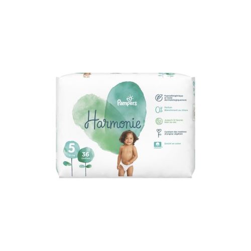 Pampers Harmonie Taille 5, 11 Kg+, 36 Couches