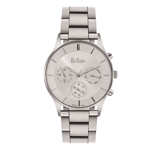 Lee Cooper Montre analogique multifonctions bracelet métal PURE Argent