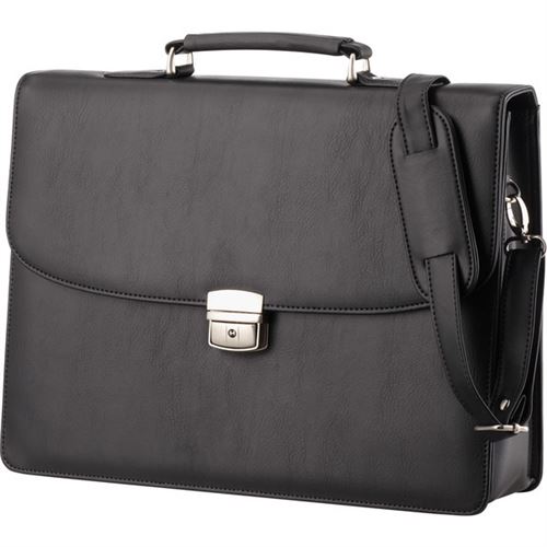 Juscha JU-47013 Porte-documents Alassio Anzio en similicuir noir