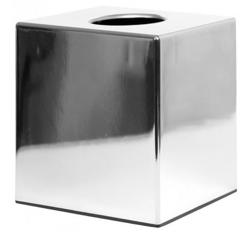Boîte à mouchoirs cube chromée