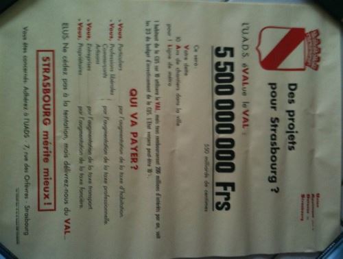 CUS STRASBOURG - VAL - 47x35 cm - AFFICHE / POSTER