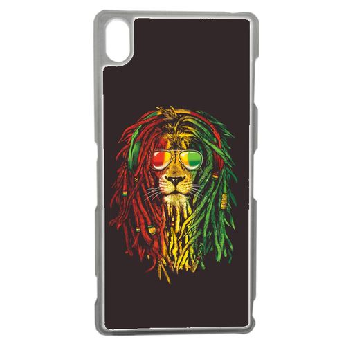 Coque Lion Rasta A Lunette Compatible Sony Z3 Transparent