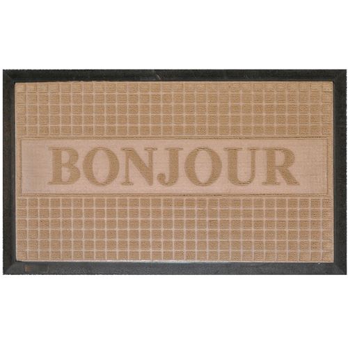 Paris Prix - Tapis D'entrée bonjour 45x75cm Naturel