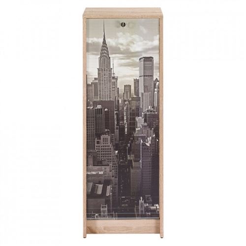 Classeur à Rideau Chêne Hauteur 104 cm - Coloris: New York 500