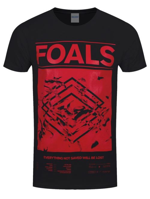 Foals T-Shirt Everything Not Saved Will Be Lost Diamond Flowers Homme Noir - Taille XXL